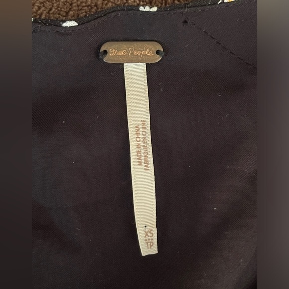 Free People Womens Wonderland Printed A-Line Mini Dress Color Black Size X-Small - Picture 10 of 14